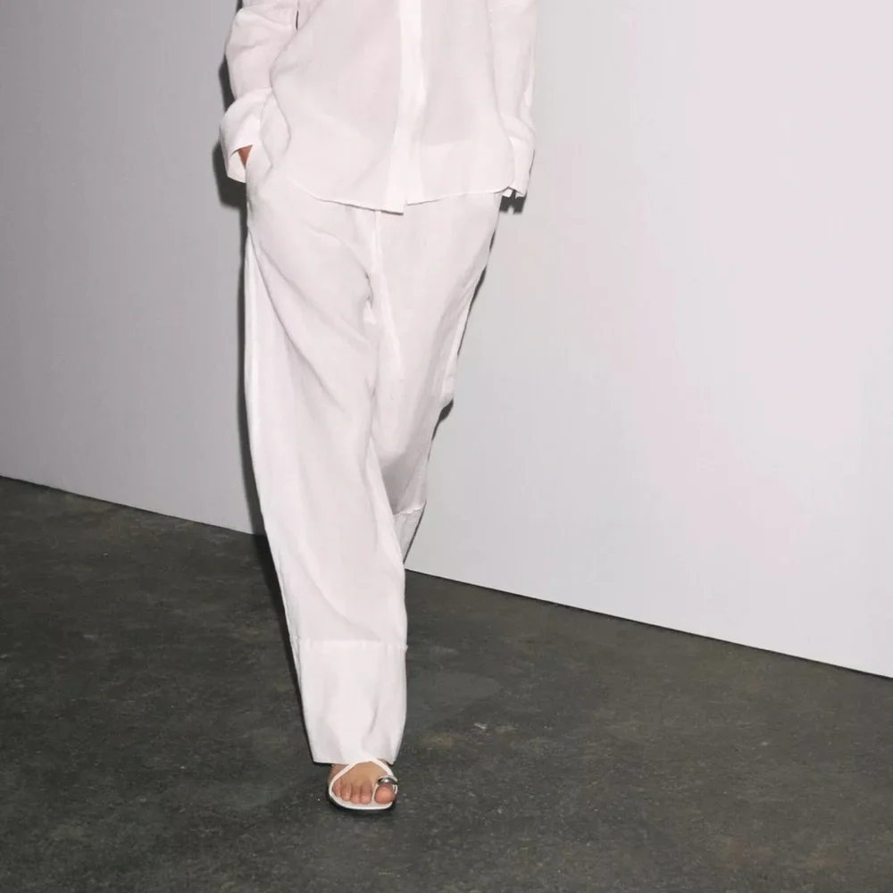 100% linen Palazzo pants Zw collection